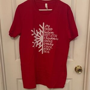 Red Christmas Graphic T-Shirt large